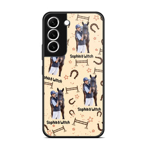 Personalized Upload Your Horse Riding Photo & Name Phonecase Printed MTHPN0706