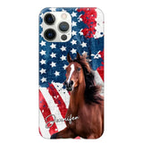 Personalized Upload Your Horse Photo & Name Phonecase Printed MTHPN0706