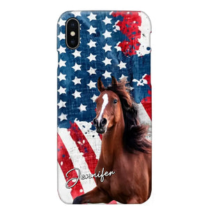 Personalized Upload Your Horse Photo & Name Phonecase Printed MTHPN0706