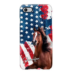 Personalized Upload Your Horse Photo & Name Phonecase Printed MTHPN0706