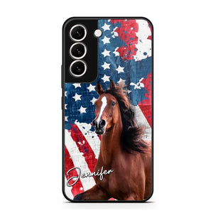 Personalized Upload Your Horse Photo & Name Phonecase Printed MTHPN0706