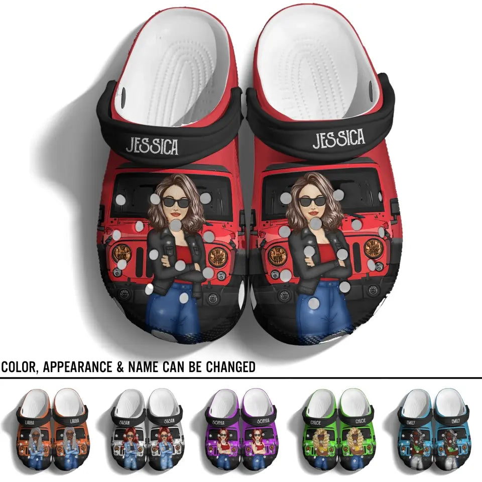 Personalized Jeep Girl Jeep Lovers Clog Slipper Shoes Printed 23JUN-DT08