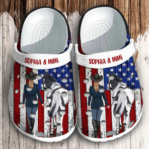 Personalized Horse Girl Horse Lovers Clog Slipper Shoes Printed MTHQ1006