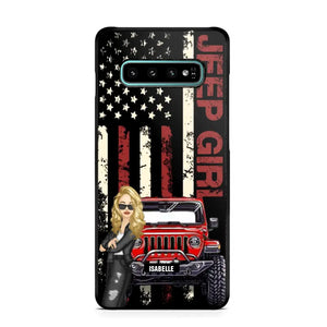 Personalized Jeep Girl Flag Phone Case Printed QTDT1206