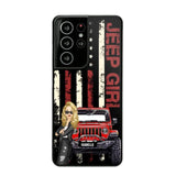 Personalized Jeep Girl Flag Phone Case Printed QTDT1206