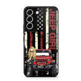 Personalized Jeep Girl Flag Phone Case Printed QTDT1206