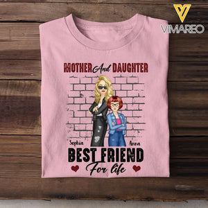 Personalized Mother And Daughter Best Friend For Life T-shirt Printed 23JUN-PN08