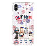 Personalized Firework Cat Mom Cat Lovers Gift Phonecase Printed HTHDT1206