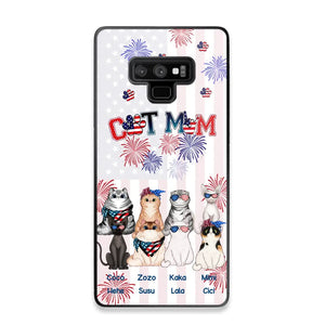 Personalized Firework Cat Mom Cat Lovers Gift Phonecase Printed HTHDT1206