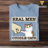 Personalized Real Men Cuddle Cats T-shirt Printed MTHTB1506