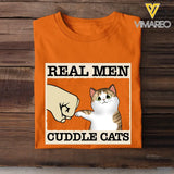 Personalized Real Men Cuddle Cats T-shirt Printed MTHTB1506