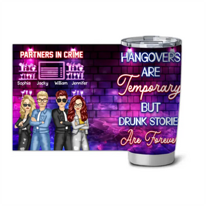 Personalized Bestie Partners In Crime Tumbler Printed PNHQ150623