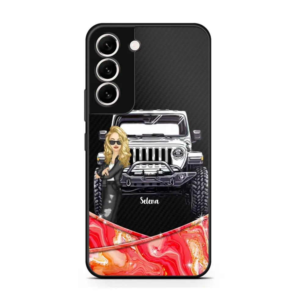 Personalized Jeep Lady Colorful Phonecase For Cool Lady 23JUN-DT19