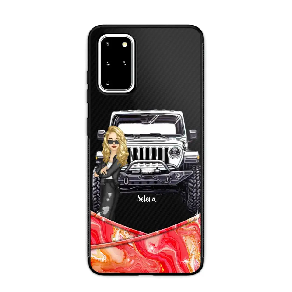 Personalized Jeep Lady Colorful Phonecase For Cool Lady 23JUN-DT19