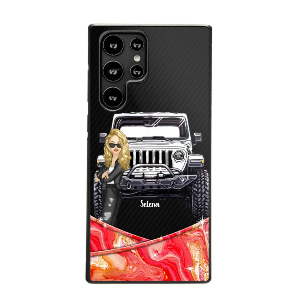 Personalized Jeep Lady Colorful Phonecase For Cool Lady 23JUN-DT19