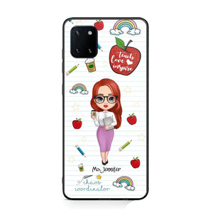 Personalized Teach Love Inspire Apple Chaos Coodinator Teacher Name Phonecase Printed HTHHN1606