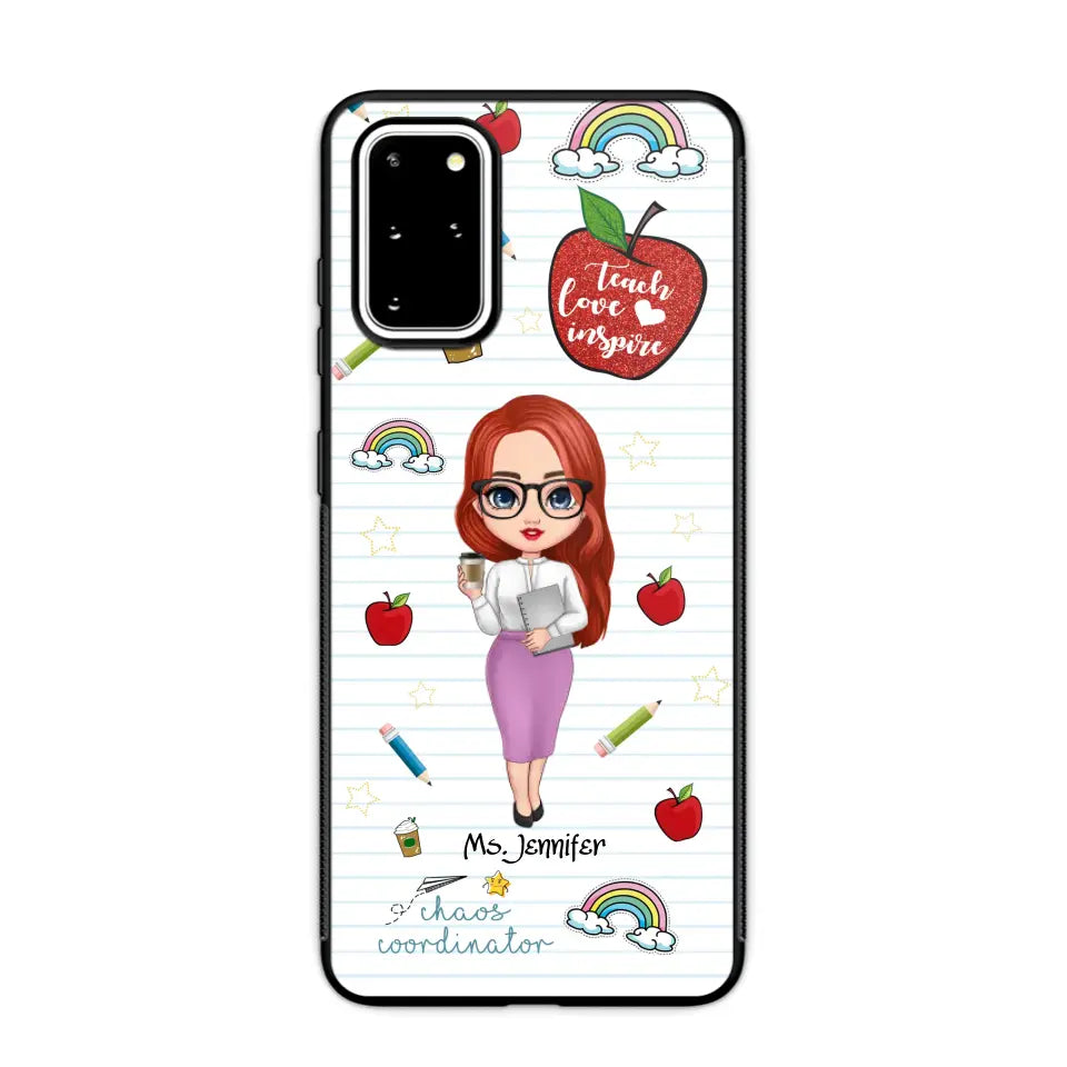 Personalized Teach Love Inspire Apple Chaos Coodinator Teacher Name Phonecase Printed HTHHN1606