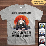 Personalized Never Underestimate An Old Man With A Jeep T-shirt Printed MTHPN1605