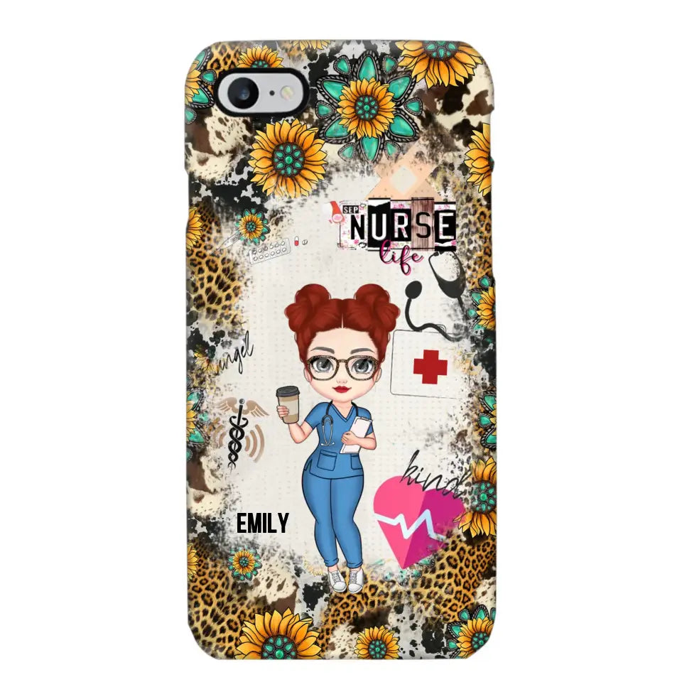 Personalized Nurse Life with Name Gift For Nurse Phonecase Printed 23JUN-PTN1606