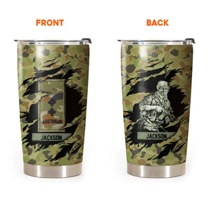 Personalized Australian Soldier Veteran Tumbler Printed QTDT2006