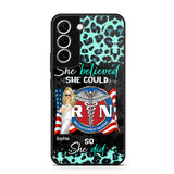 Personalized She Believed She Could So She Did Nurse Flag Phonecase Printed HTHHQ1606