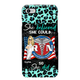 Personalized She Believed She Could So She Did Nurse Flag Phonecase Printed HTHHQ1606