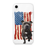 Personalized Upload Your Dog Photo Flag with Name Silicon Phonecase MTHDT1906