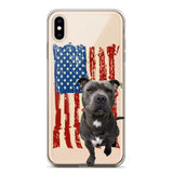 Personalized Upload Your Dog Photo Flag with Name Silicon Phonecase MTHDT1906