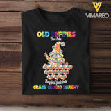 Personalized Gnome Grandma Old Hippies Don't Die Thay Just Fade Into Crazy Grandparents T-shirt Printed QTTB2106