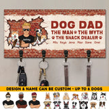 Personalized Dog Dad The Man The Myth The Snack Dealer Key Holder Printed PNHQ2106