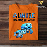 Personalized Auntie Mommy Grandma Turtle Like A Mom But Cooler Custom Name Cool Turtles 2D Tshirt