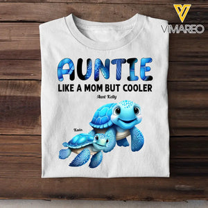 Personalized Nana Grandma Mom Auntie Turtle Like A Mom But Cooler Custom Name Cool Turtles 2D Tshirt