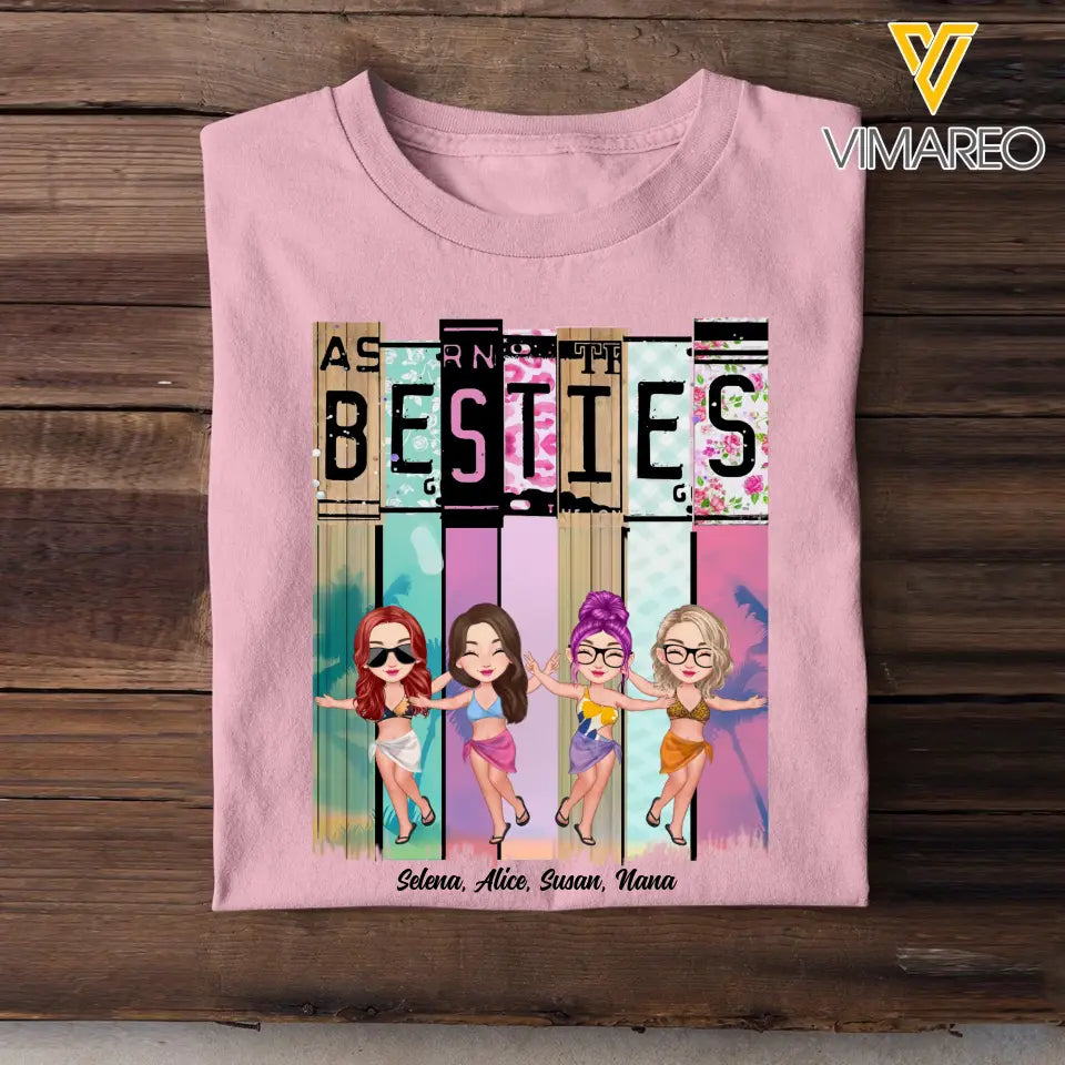 Personalized Besties On The Beach T-shirt Printed PNPN2406