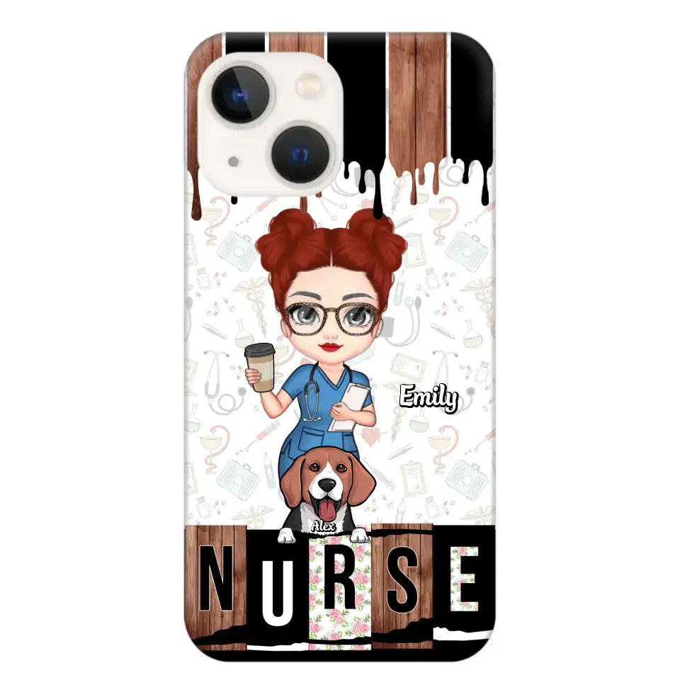 Personalized Nurse with Dogs Gift For Nurse For Dog Lovers Phonecase Printed PNDT1606