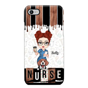 Personalized Nurse with Dogs Gift For Nurse For Dog Lovers Phonecase Printed PNDT1606