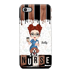 Personalized Nurse with Dogs Gift For Nurse For Dog Lovers Phonecase Printed PNDT1606