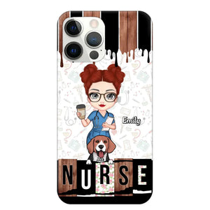 Personalized Nurse with Dogs Gift For Nurse For Dog Lovers Phonecase Printed PNDT1606