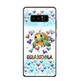 Personalized Grandma Mom Auntie Colorful Cute Turtles With Custom Kids Name Gift For Grandma Phonecase PTN2723