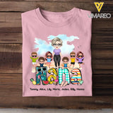 Personalized Nana Grandma with Kid Name T-shirt Printed MTPN2806