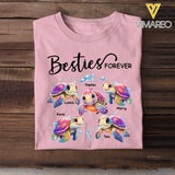 Personalized Bestie Best Friends Sisters Turttles Colorful Art 2D Printed Tshirt PTN4723