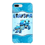 Personalized Grandma Turtles with Kid Name Ocean Background Gift For Grandma Phonecase 23JUN-HN30