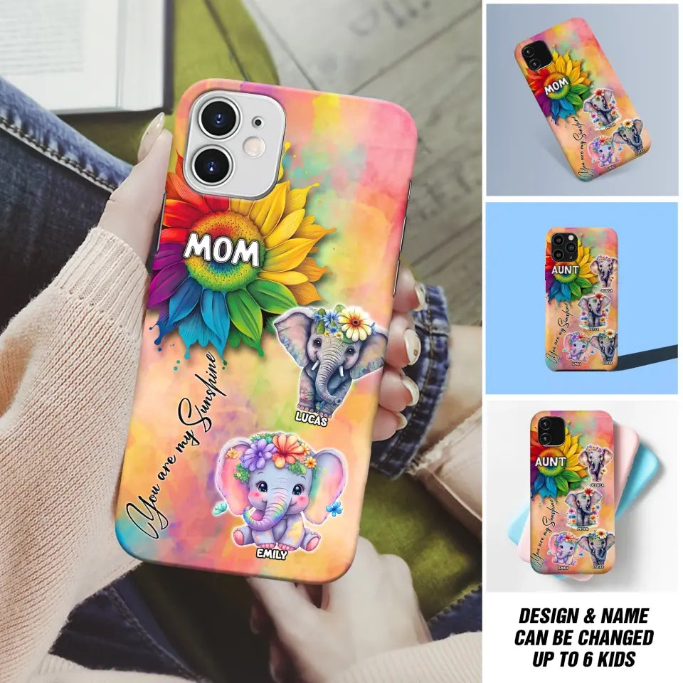 Personalized Elephant Mom Gift For Mom Phone Case QTDT0507