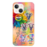 Personalized Elephant Mom Gift For Mom Phone Case QTDT0507