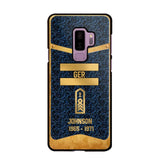 Personalized Royal Golden German Veteran Phonecase Printed