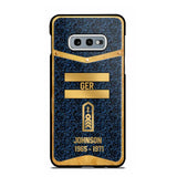 Personalized Royal Golden German Veteran Phonecase Printed