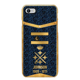 Personalized Royal Golden Spanish Veteran Phonecase Printed 67