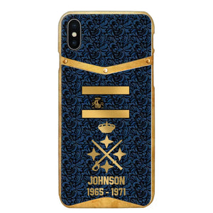 Personalized Royal Golden Spanish Veteran Phonecase Printed 67