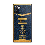 Personalized Royal Golden Spanish Veteran Phonecase Printed 67