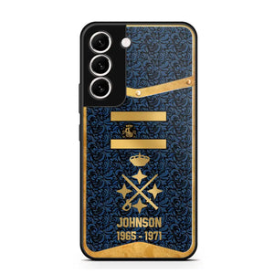 Personalized Royal Golden Spanish Veteran Phonecase Printed 67