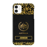 Personalized Australian Veterans Camo Golden Phone Case QTDT0807